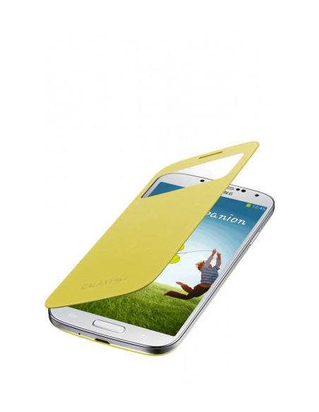 FUNDA SAMSUNG GALAXY S4 FLIP COVER VENTANA FRONTAL.SUSTITUYE TAPA TRASERA/AMARILLO/EF-CI950BYEGWW