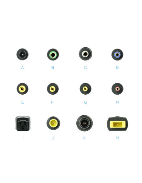 TOOQ CARGADOR UNIVERSAL MULTITENSION 100W PARA CASA COCHE Y AVION 12 CONECTORES (TQLC-100BS01M)