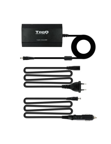 TOOQ CARGADOR UNIVERSAL MULTITENSION 100W PARA CASA COCHE Y AVION 12 CONECTORES (TQLC-100BS01M)