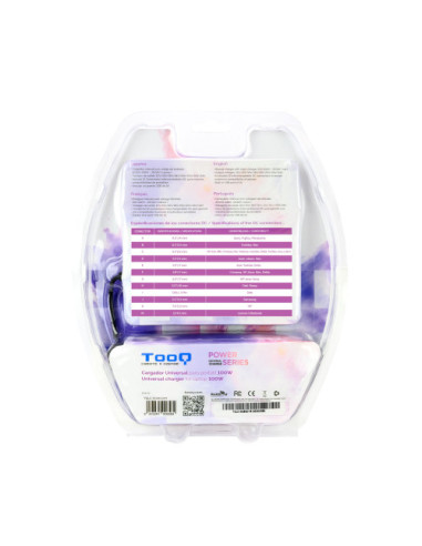 TOOQ CARGADOR UNIVERSAL MULTITENSION 100W PARA...