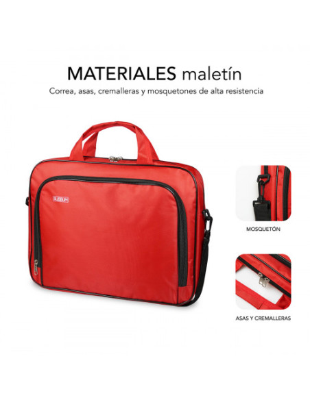 MALETIN ORDENADOR OXFORD LAPTOP BAG 15,4-16" RED