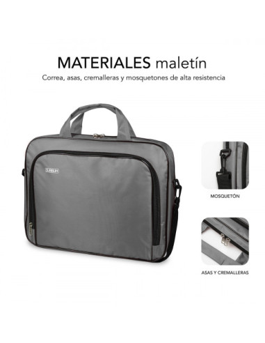 MALETIN ORDENADOR OXFORD LAPTOP BAG 13,3"-14" GREY