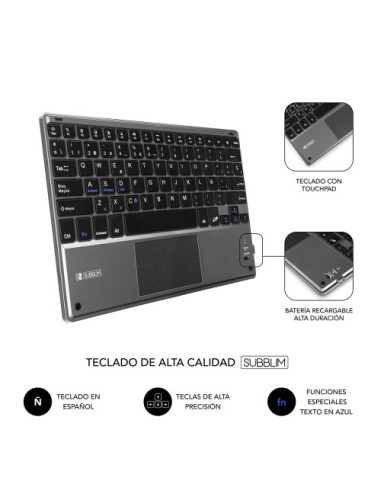 FUNDA CON TECLADO KEYTAB PRO BLUETOOTH 10,1"...