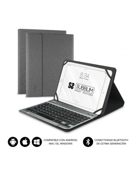 FUNDA CON TECLADO KEYTAB PRO BLUETOOTH 10