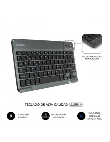 FUNDA CON TECLADO KEYTAB PRO BLUETOOTH 10,1" BLACK