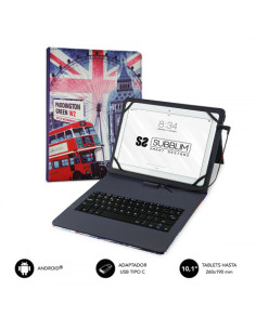 FUNDA CON TECLADO MICRO USB - USB C KEYTAB USB 10