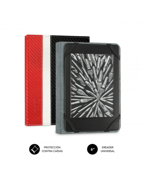 FUNDA LIBRO ELECTRONICO CLEVER EBOOK CASE 6" RED