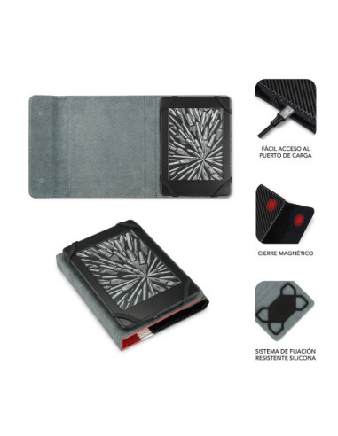 FUNDA LIBRO ELECTRONICO CLEVER EBOOK CASE 6" RED