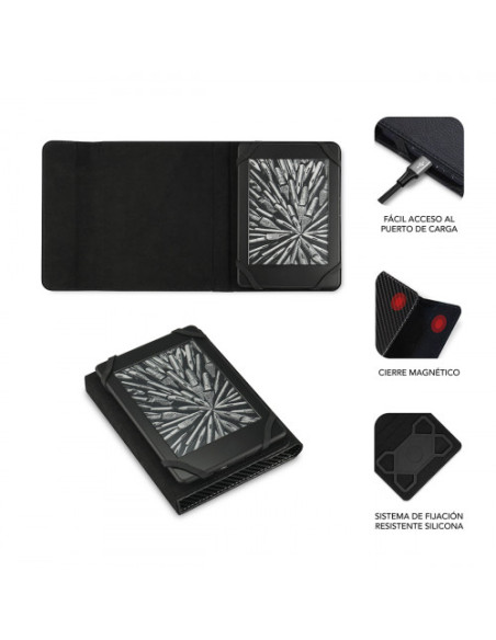 FUNDA LIBRO ELECTRONICO CLEVER EBOOK CASE 6" BLACK