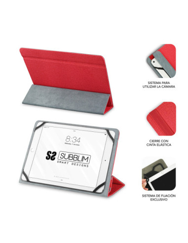 FUNDA TABLET UNIVERSAL FREECAM CASE 10,1" RED