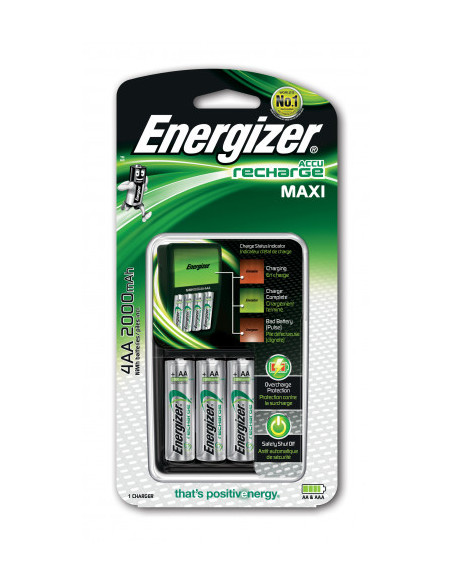 CARGADOR MAXI + 4HR6 POTENCIA 2000 MAH TIPO AA-AAA ENERGIZER E300321201 CARGADOR MAXI + 4HR6 POTENCIA 2000 MAH TIPO AA-AAA ENERGIZER E300321201