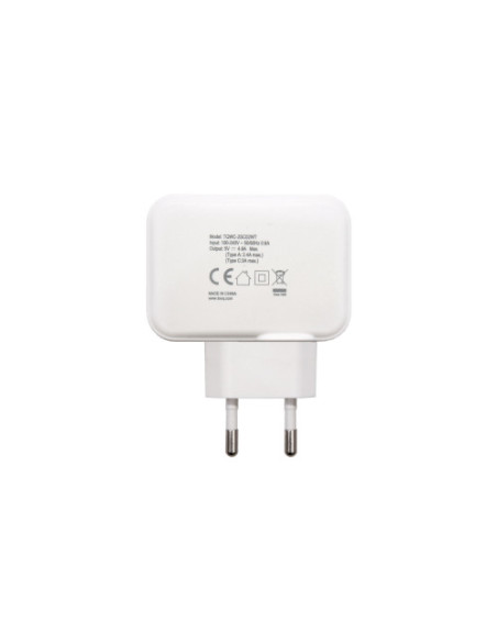 TOOQ CARGADOR DE PARED 1 x USB-C + 1 x USB-A. BLANCO (TQWC-2SC02WT)
