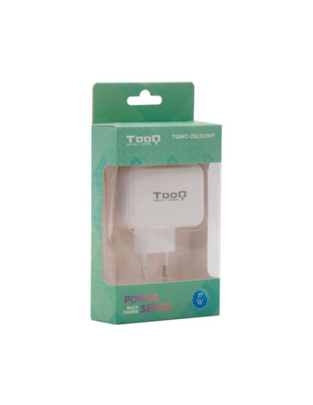 TOOQ CARGADOR DE PARED 1 x USB-C + 1 x USB-A. BLANCO (TQWC-2SC02WT)