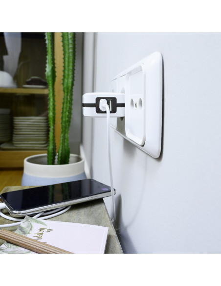 TOOQ CARGADOR TABLET/ SMARTPHONE TQWC-1S02WT. DE PARED. 2 x USB 5V 3.4 A TOTAL. AI TECH. BLANCO