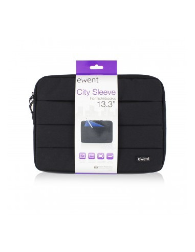 EWENT FUNDA PORTATIL CITY. 13.3”. NEGRO