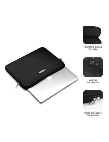 BUSINESS LAPTOP SLEEVE NEOPRENE V2 13,3-14" NEGRA
