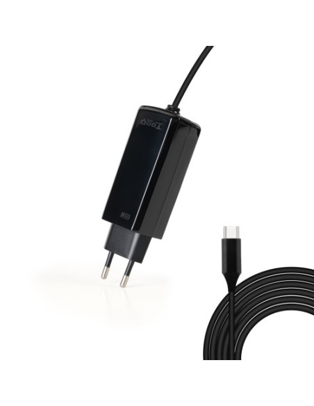 TOOQ CARGADOR PORTÁTIL GAN USB-C PD 65W