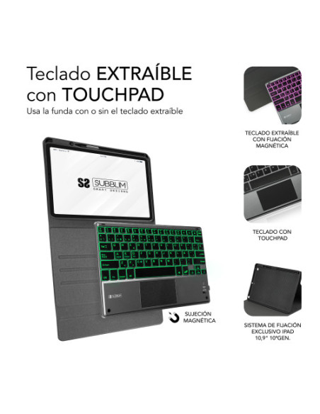 KEYTAB PRO BT TOUCHPAD IPAD 10,9" 10G BLACK - SUBKT4-BTPI02