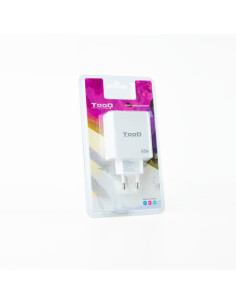 TOOQ CARGADOR DE PARED GaN 2USB-C/PD + USB-A/QC 65W BLANCO 2