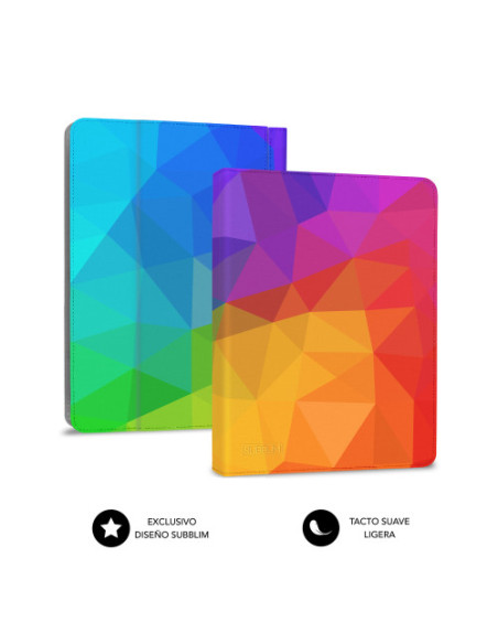 FUNDA CON TECLADO MICRO USB – TYPE C KEYTAB USB 11" TRIANGULOS