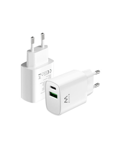 EWENT CARGADOR RAPIDO Q3 DE 20W USB-C Y USB-A