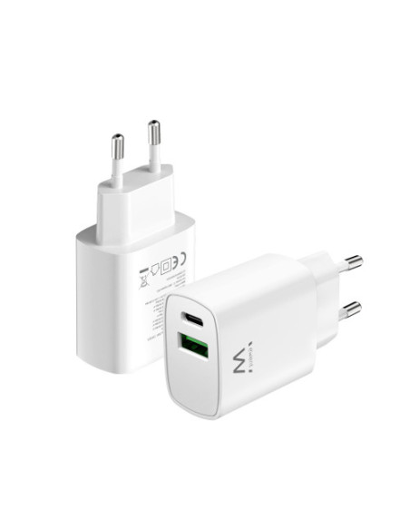 EWENT CARGADOR RAPIDO Q3 DE 20W USB-C Y USB-A