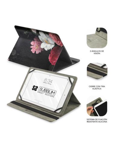 FUNDA TABLET UNIVERSAL TRENDY CASE ROSAS 11