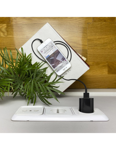 NANOCABLE MINI CARGADOR USB, 5V/1A, NEGRO - 10.10.2002