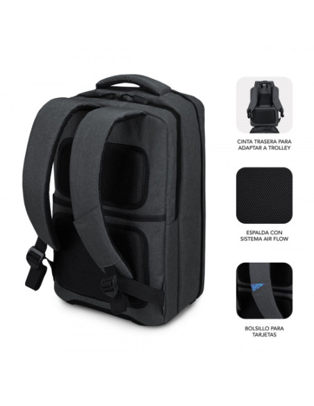 MOCHILA PARA PORTATIL TRAVELLER AIRPADDING BACKPACK 15,6" GREY