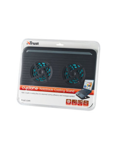 TRUST BASE REFRIGERACION PORTATIL CYCLONE. HASTA 16". 2 X VENTILADORES. USB. NEGRO (17866) 2