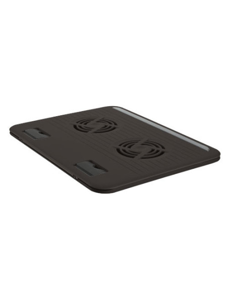 TRUST BASE REFRIGERACION PORTATIL CYCLONE. HASTA 16". 2 X VENTILADORES. USB. NEGRO (17866)