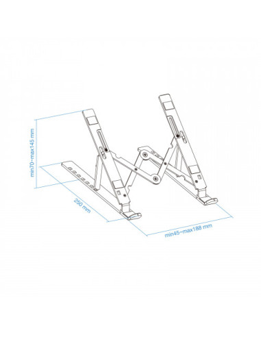 TOOQ SOPORTE ELEVADOR ALUMINIO PLEGABLE...