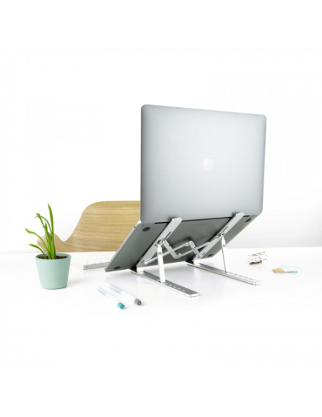 TOOQ SOPORTE ELEVADOR ALUMINIO PLEGABLE TQLRS0033-AL PARA PORTATIL