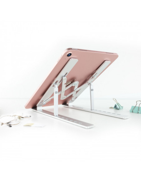 TOOQ SOPORTE ELEVADOR ALUMINIO PLEGABLE TQLRS0033-AL PARA PORTATIL