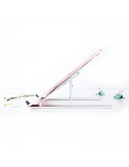 TOOQ SOPORTE ELEVADOR ALUMINIO PLEGABLE TQLRS0033-AL PARA PORTATIL