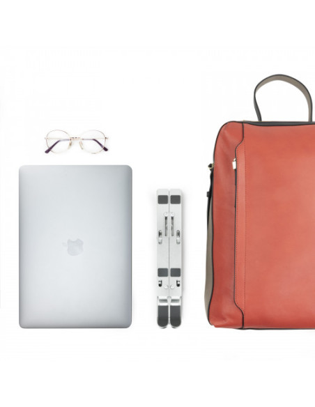 TOOQ SOPORTE ELEVADOR ALUMINIO PLEGABLE TQLRS0033-AL PARA PORTATIL