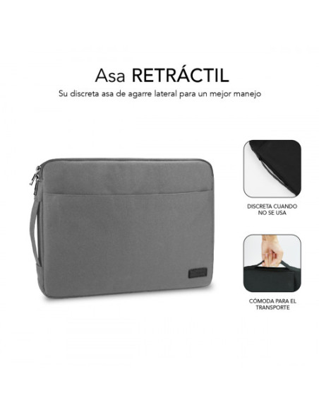FUNDA ORDENADOR URBAN LAPTOP SLEEVE 15,6" GREY