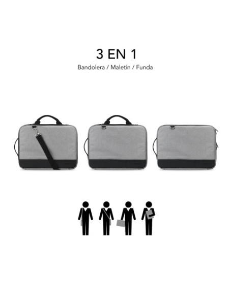 FUNDA ORDENADOR ADVANCE LAPTOP SLEEVE 13,3-14" GREY
