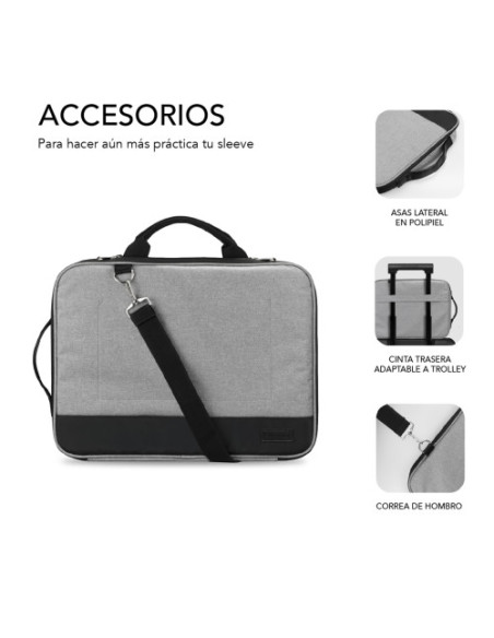 FUNDA ORDENADOR ADVANCE LAPTOP SLEEVE 13,3-14" GREY