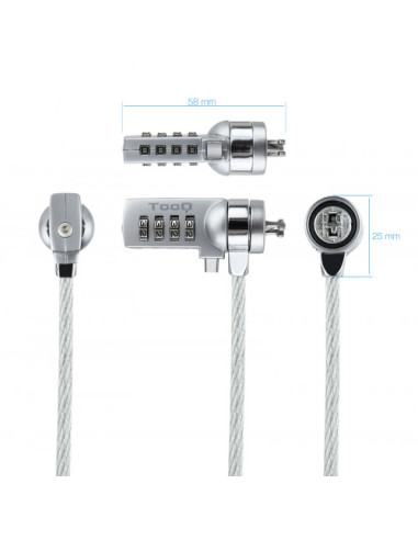 TOOQ CABLE DE SEGURIDAD CON COMBINACION PARA...