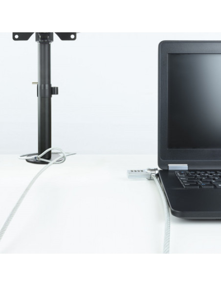 TOOQ CABLE DE SEGURIDAD CON COMBINACION PARA PORTATILES 1.5 M BLANCO (TQCLKC0015)