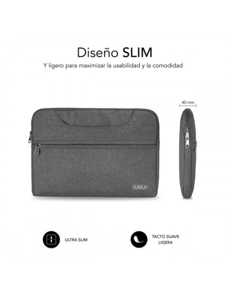 FUNDA ORDENADOR BUSINESS LAPTOP SLEEVE 13,3-14" GREY