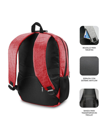 MOCHILA PARA PORTATIL URBAN LOCK BACKPACK 16" RED