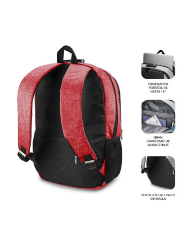 MOCHILA PARA PORTATIL URBAN LOCK BACKPACK 16" RED