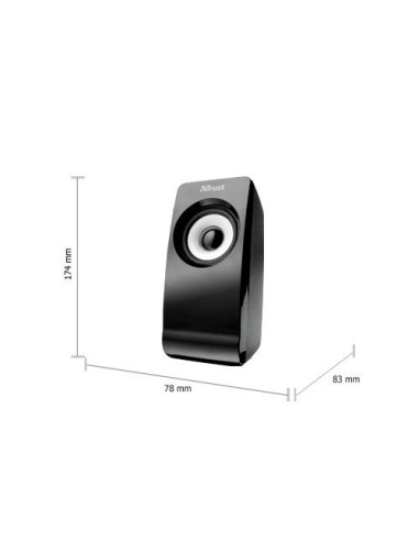 TRUST ALTAVOCES 2.0 REMO. 8W RMS. USB. NEGRO...