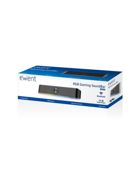 EWENT BARRA DE SONIDO RGB PARA GAMING CON BLUETOOTH