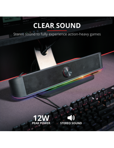 TRUST GXT 619 THORNE RGB ILLUMINATED SOUNDBAR