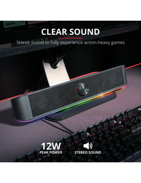 TRUST GXT 619 THORNE RGB ILLUMINATED SOUNDBAR