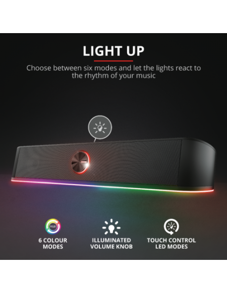 TRUST GXT 619 THORNE RGB ILLUMINATED SOUNDBAR