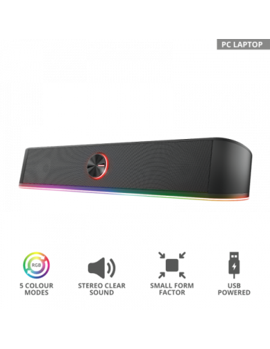 TRUST GXT 619 THORNE RGB ILLUMINATED SOUNDBAR
